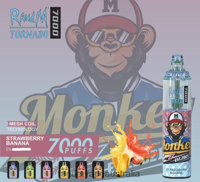 RandM Vape Sydney - RandM Tornado 7000 Airflow Control Vape Device 1Pc 6NRPJ4177 Banana Milkshake